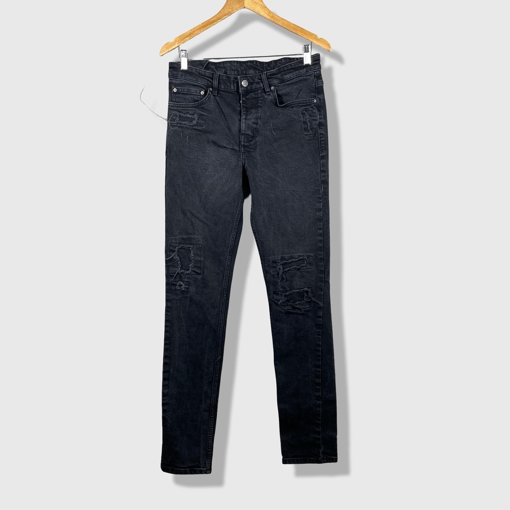 Ksubi Chitch Jeans Women 31 Black Distressed Grunge Streetwear Edgy Punk